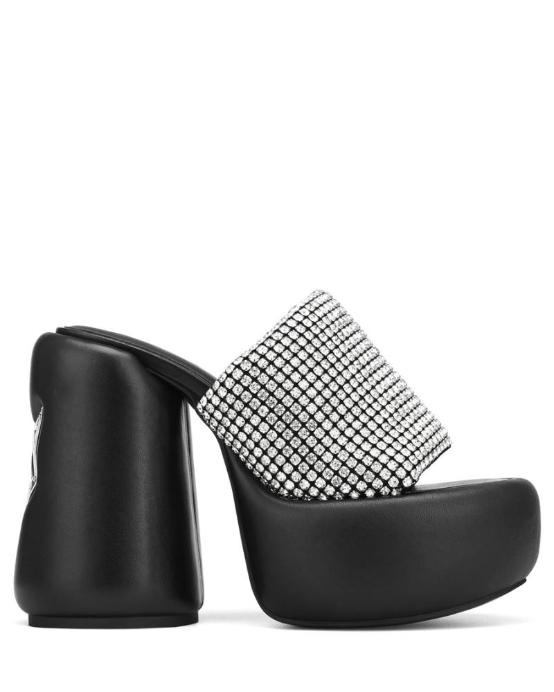 Naked Wolfe Wow Diamonds Platform Szandál Női Fekete | Hungary 7025OVJQR